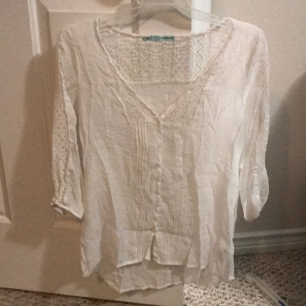 Sheer white top